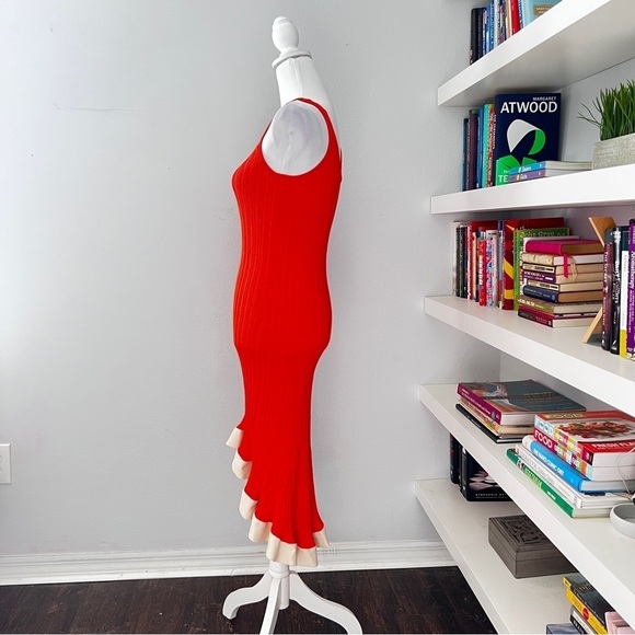 Esteban Cortazar Collective Orange Ribbed RTR Mini Tank Dress SIZE XS - Picture 7 of 16